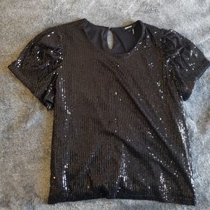 NWOT DKNY Sequin Top